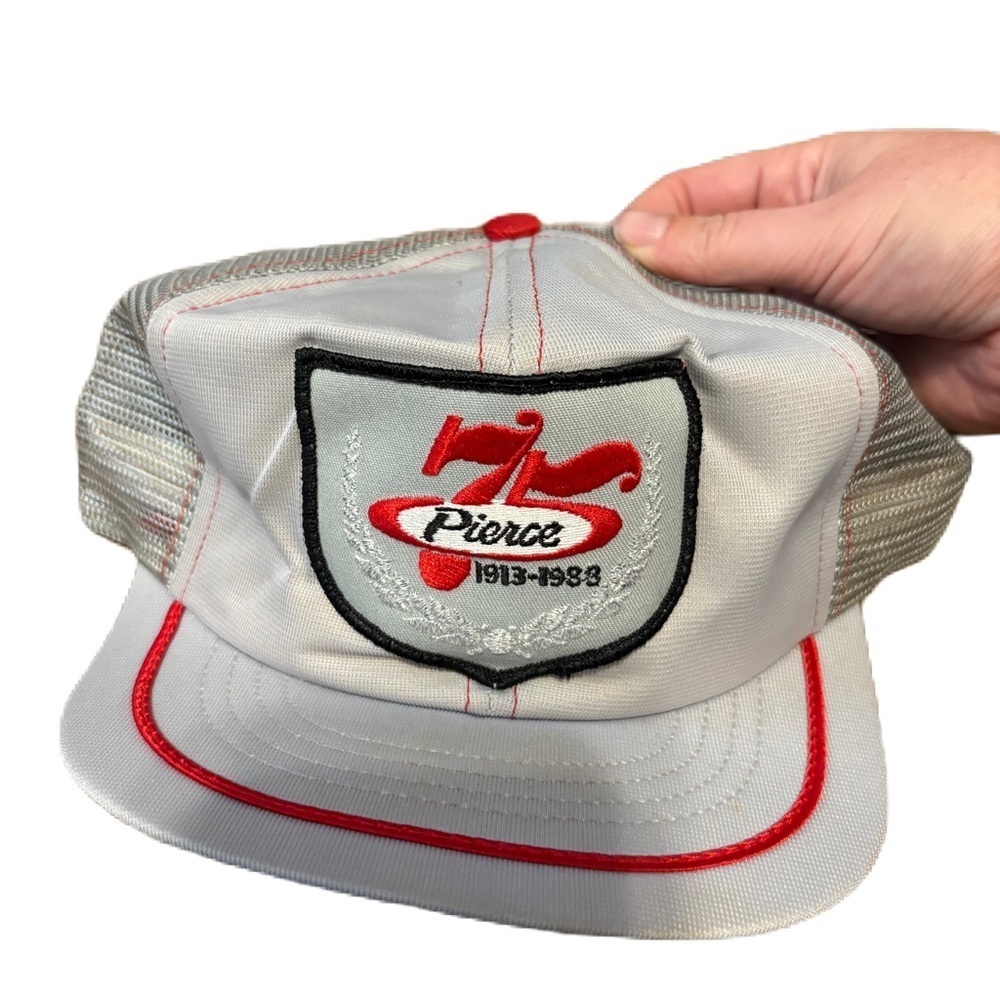 Pierce Manufacturing 75 Year Swingster Made In USA Mesh Trucker Snapback Cap Hat